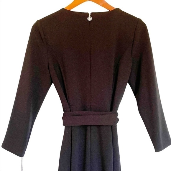 TOMMY HILFIGER NWT Statement Tie Waist Jumpsuit Size 4 in Black - Picture 6 of 15